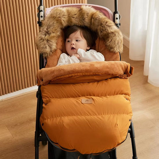 chancelière imperméable pour bébé marron chaud
