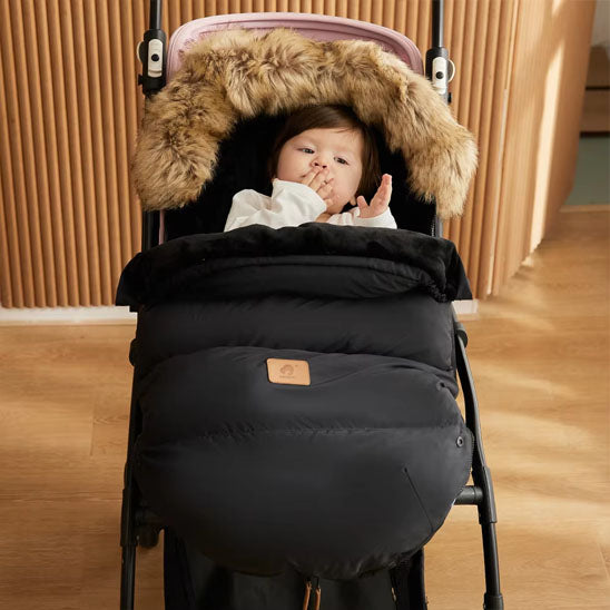 chancelière imperméable pour bébé hiver noir contre pluie