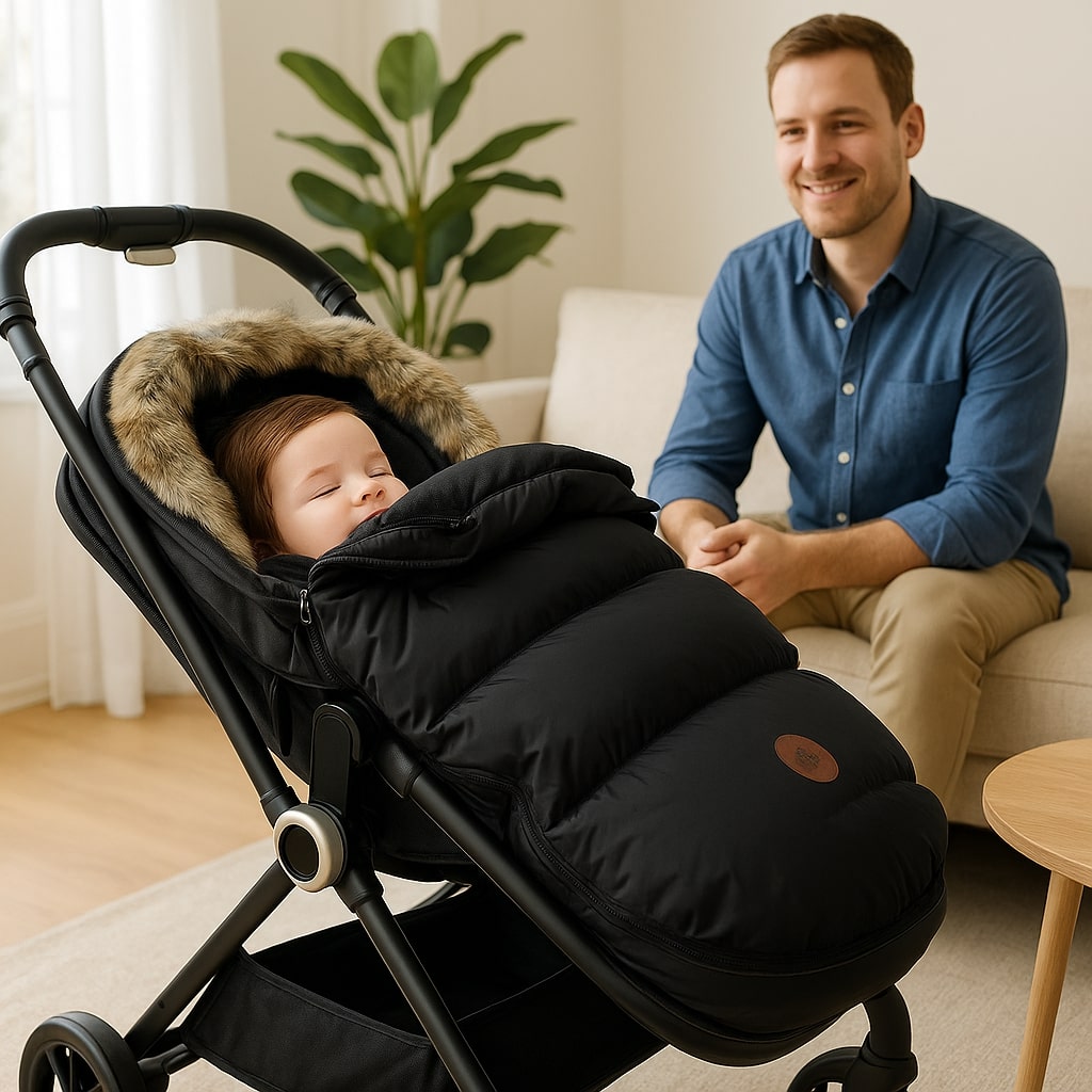 chancelière pour poussette imperméable noir