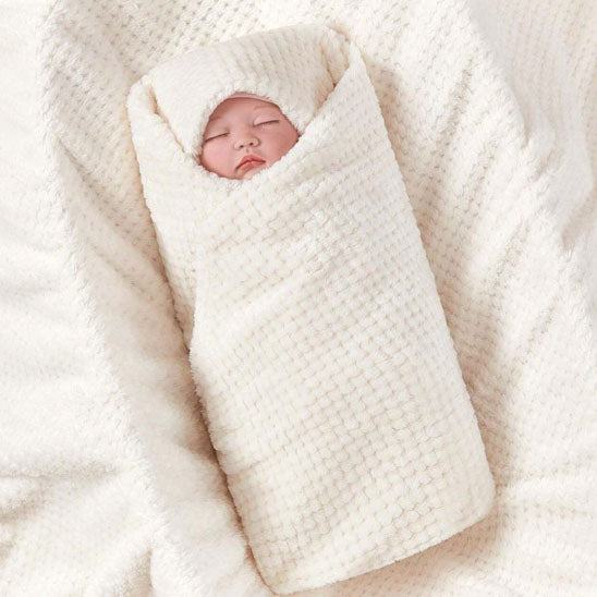 couverture bébé flanelle à motifs d'ananas blanc pour poussette