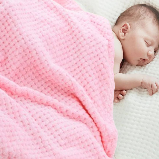 couverture bébé flanelle à motifs d'ananas rose confort
