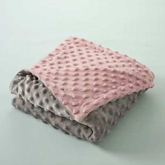 couverture bebe lavable et épaisse double couche gris