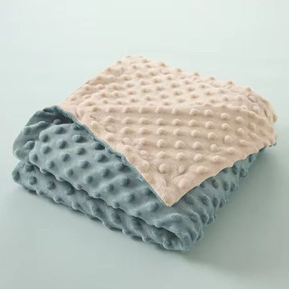 couverture bebe lavable et épaisse sécurisante bleu