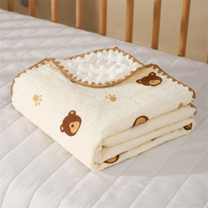 couverture bébé parababys unisexe motif pieds ours