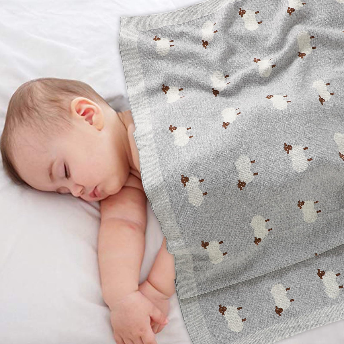 couverture bebe tricotee pour nouveau-né sommeil paisible