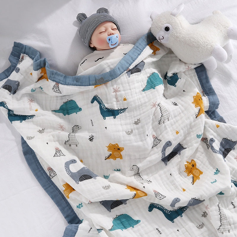 couverture en polaire bebe multifonction dinosaure lavable