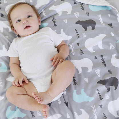 couverture en polaire bebe quatre saisons texture douce