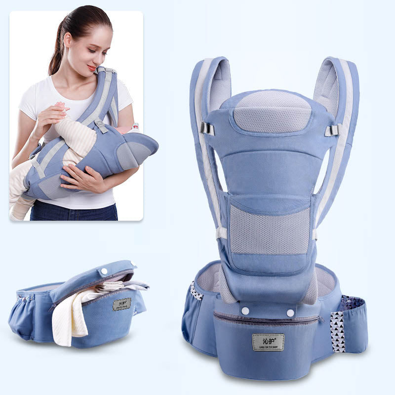 porte-bébé akdbabys ergonomique couleur bleu