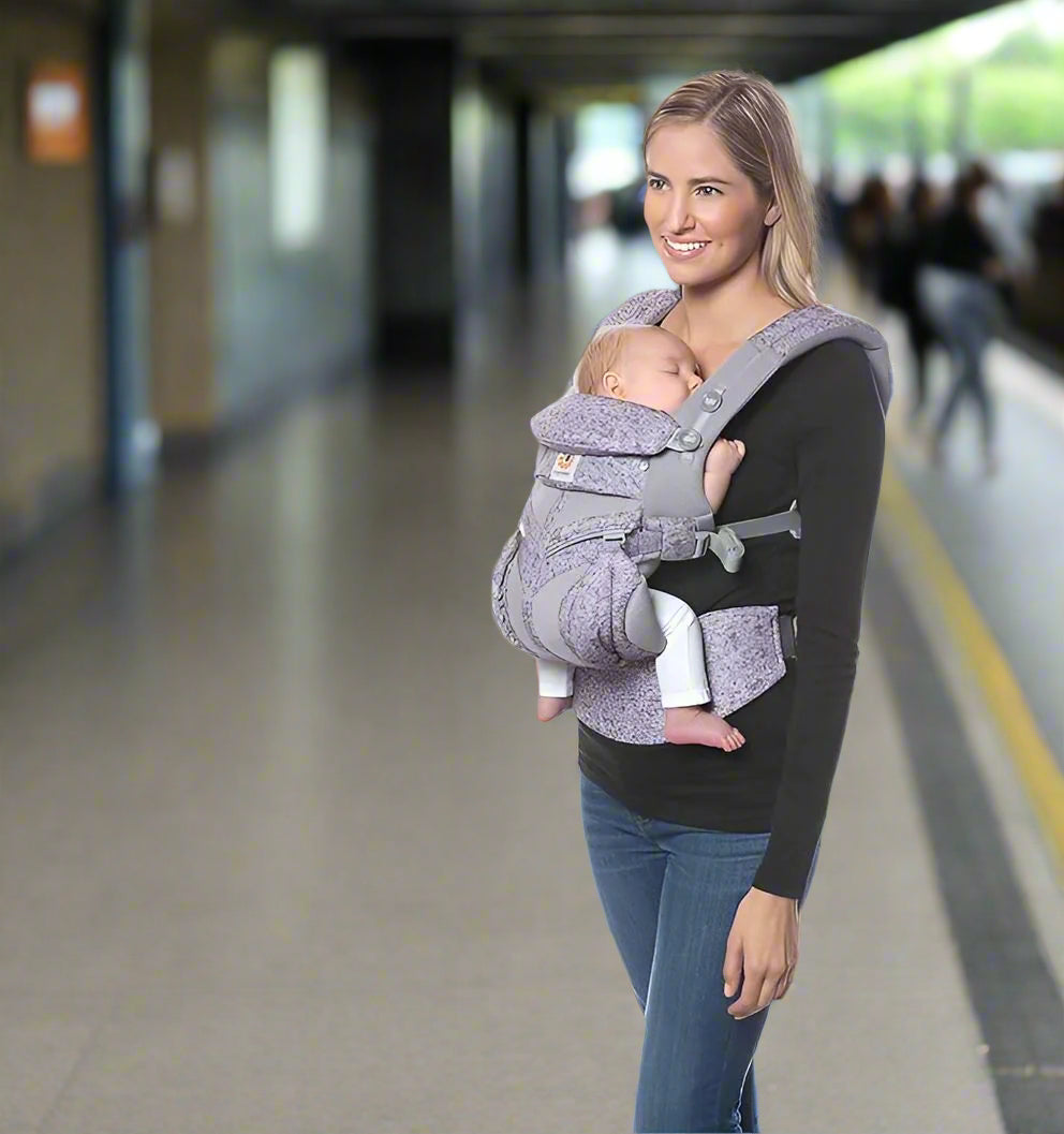porte bébé breathabybag mauve lavande amour maman et bébé