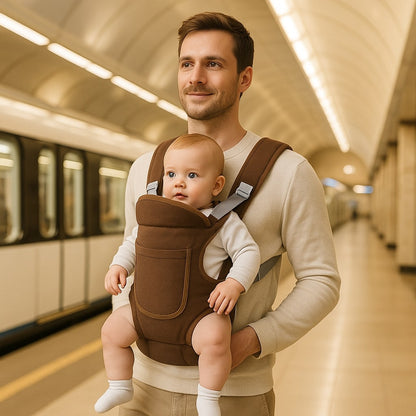 porte bebe naissance maron ergonomique polyvalent