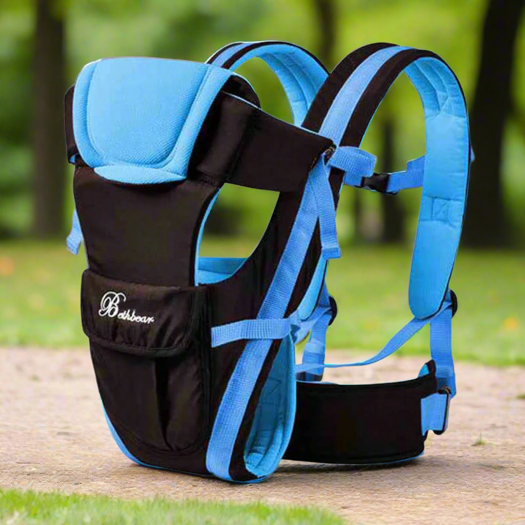 porte bebe quatre en un bleu