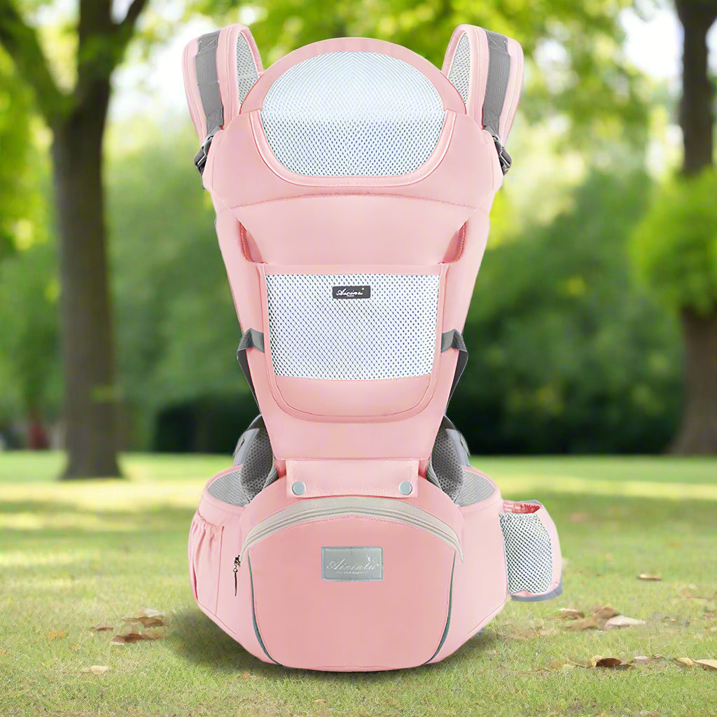 porte bebe rose ergonomique en coton