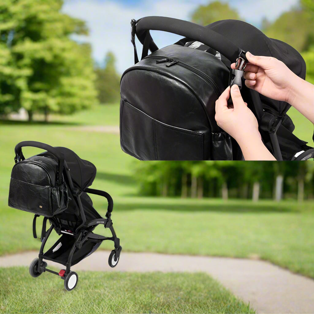 sac a langer a dos rosababybag noir pour voyage