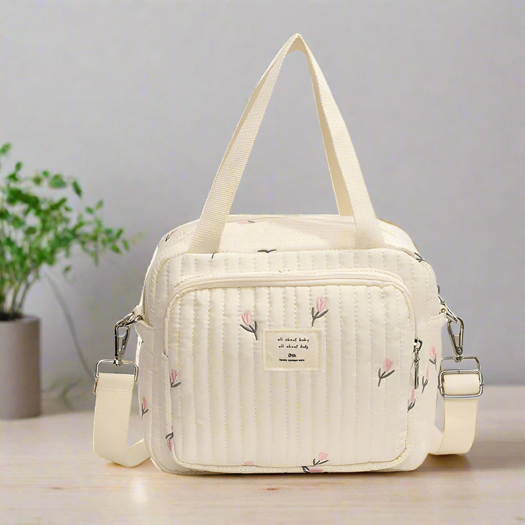 sac a langer motif brodé fleur