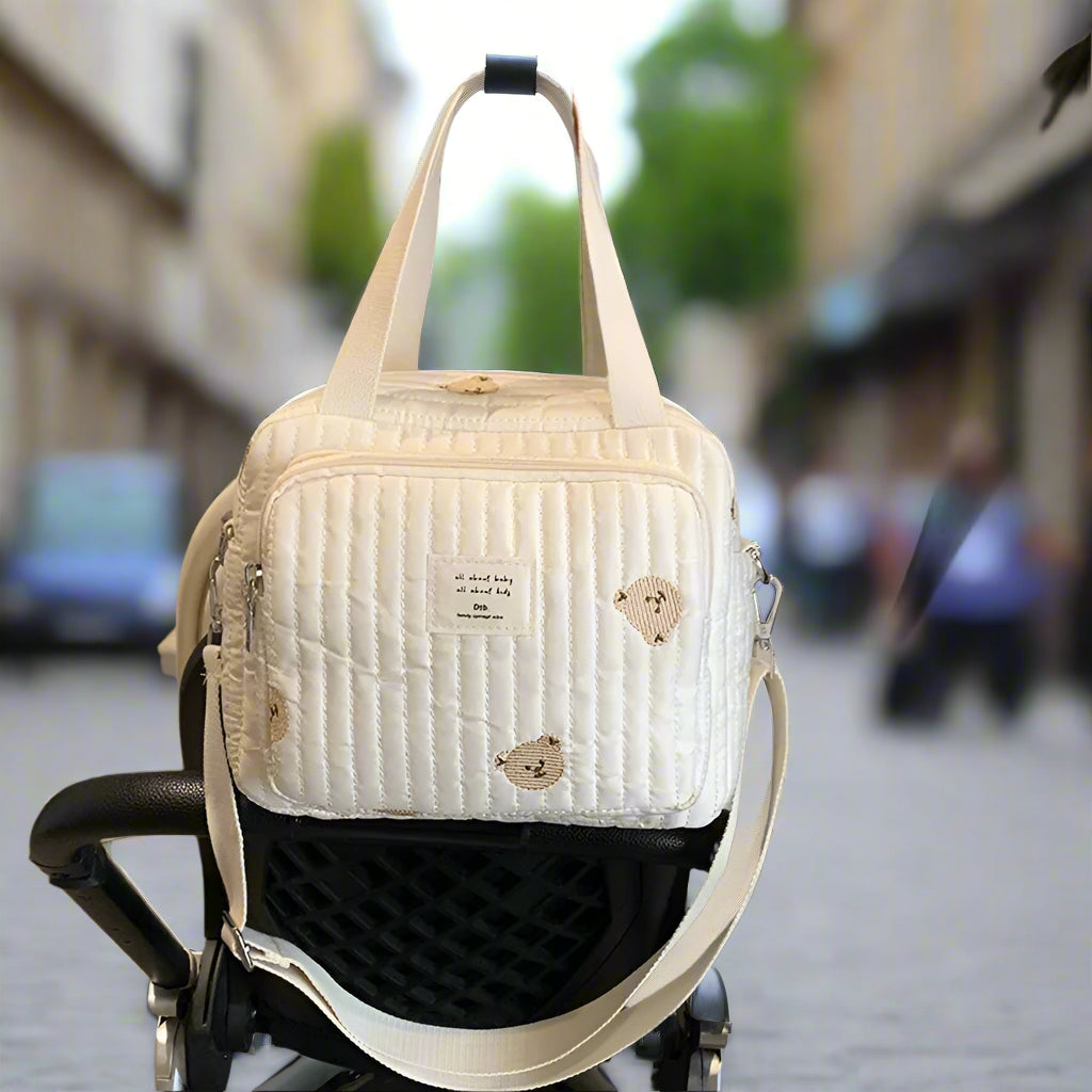 sac a langer motif brodé ours pour poissette